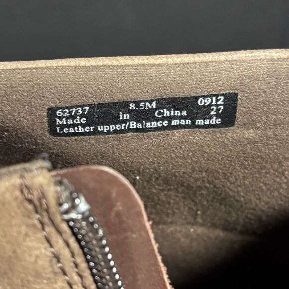 CLARKS Ingalls Brown Leather Zip Ankle Boots Buckle Women’s 8.5 - Picture 5 of 8